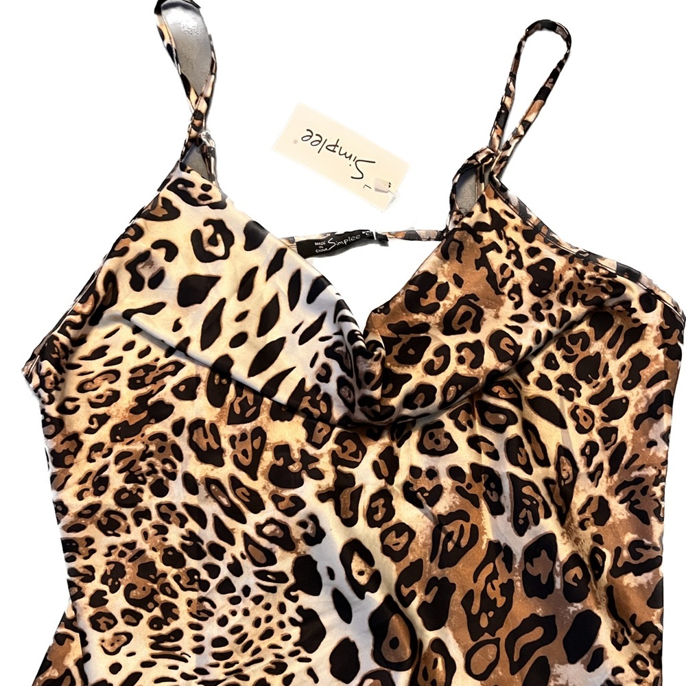 Leopard spaghetti top